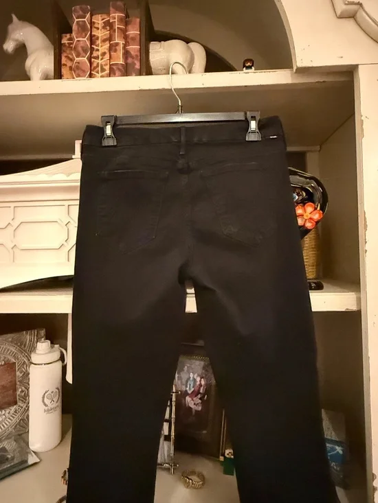 MOTHER sz 28 the looker black denim jeans mid rise skinny - Picture 7 of 7